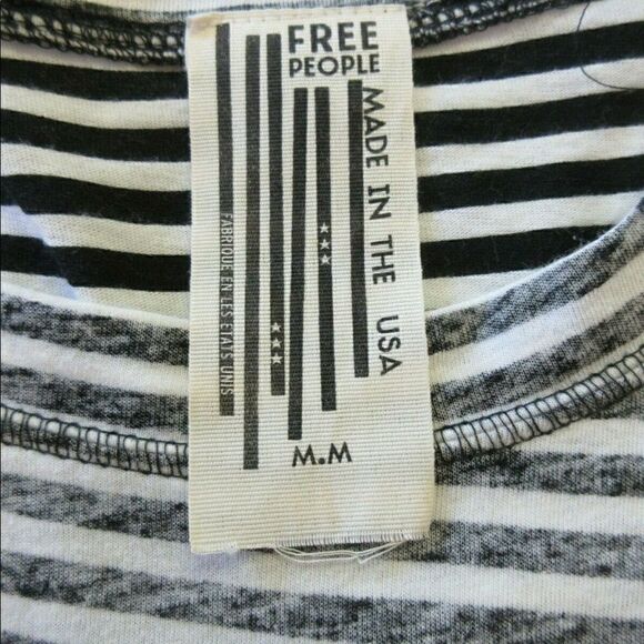 Free People distressed tee reverse print sz Med - Picture 5 of 5